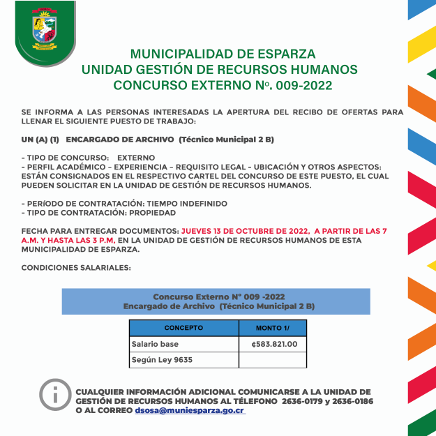 ENCARGADO DE ARCHIVO 009-2022